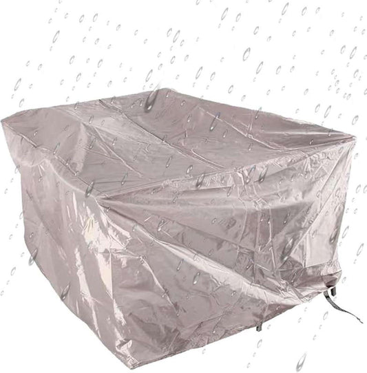 Black Rattan Garden Furniture Set - 4 Piece Patio Sofa and Coffee Table with rain cover - XEO Home