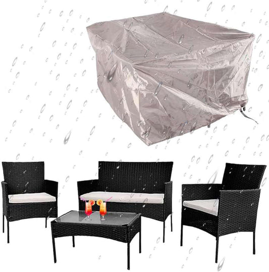 Multicoloured Rattan Garden Sofa Set - 4 Piece Patio Furniture Set - XEO Home