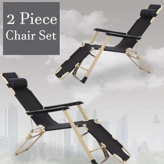 2X Zero Gravity Chair Reclining Garden Folding Chairs Sun lounger Outdoor Beach. - XEO Home