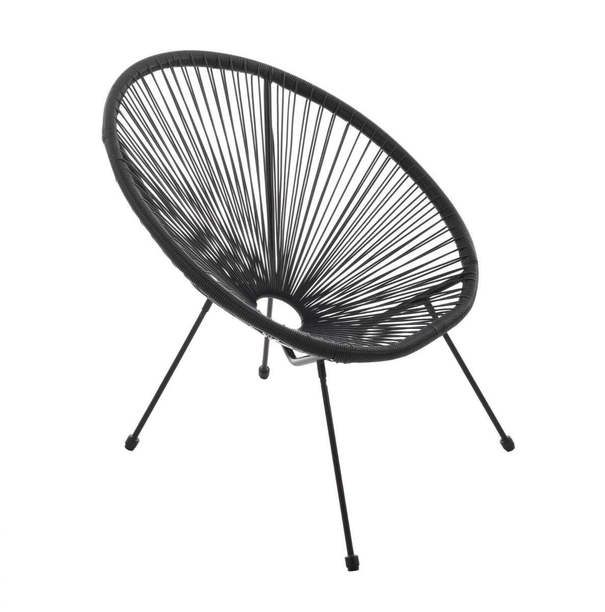 3 Piece Rattan Bistro Set for 2 – Outdoor Garden Table & Egg Chairs with Glass Top