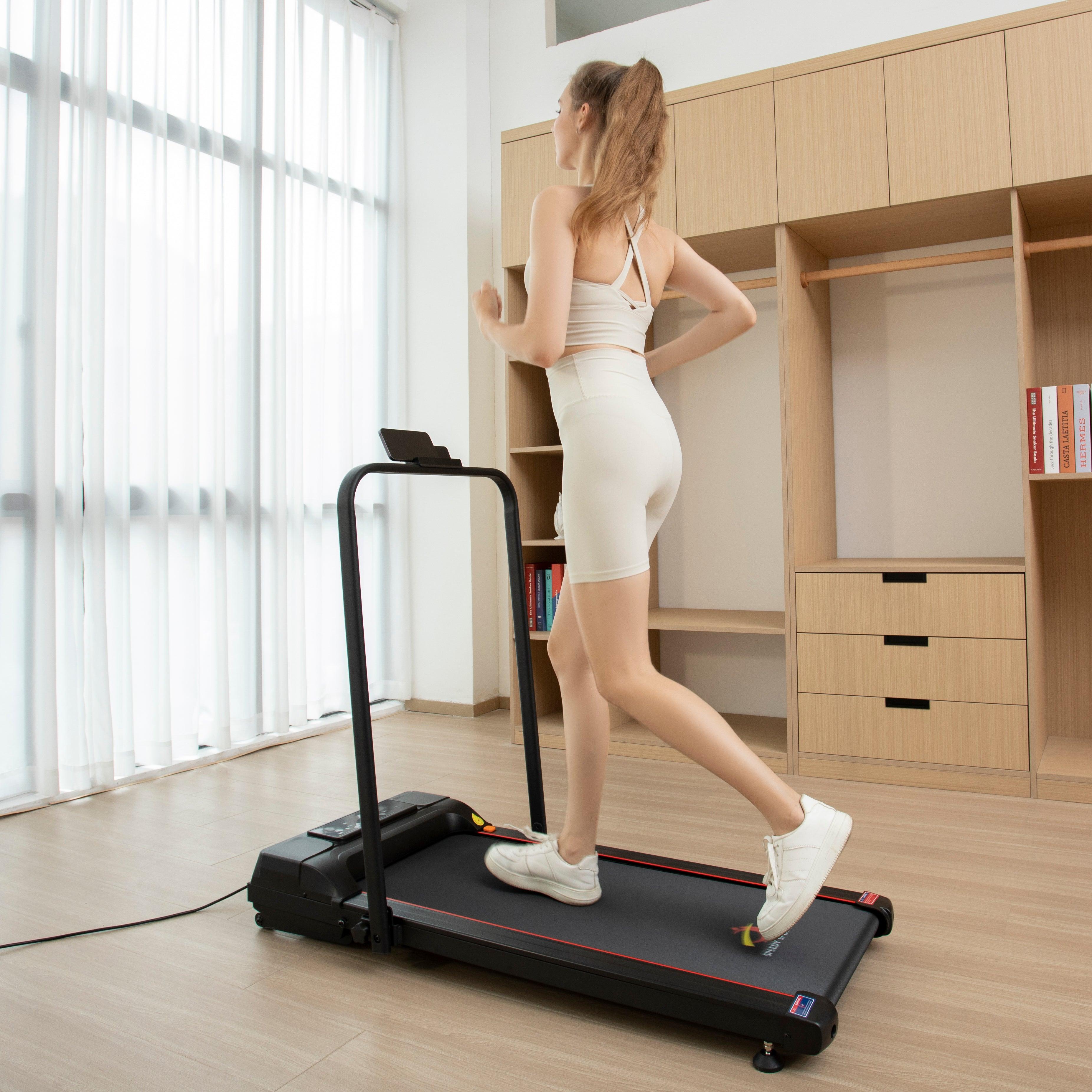 4-in-1 Foldable Walking Pad Treadmill with 4% Incline, Standing Desk, Handle Bars, App & Remote Control - XEO Home