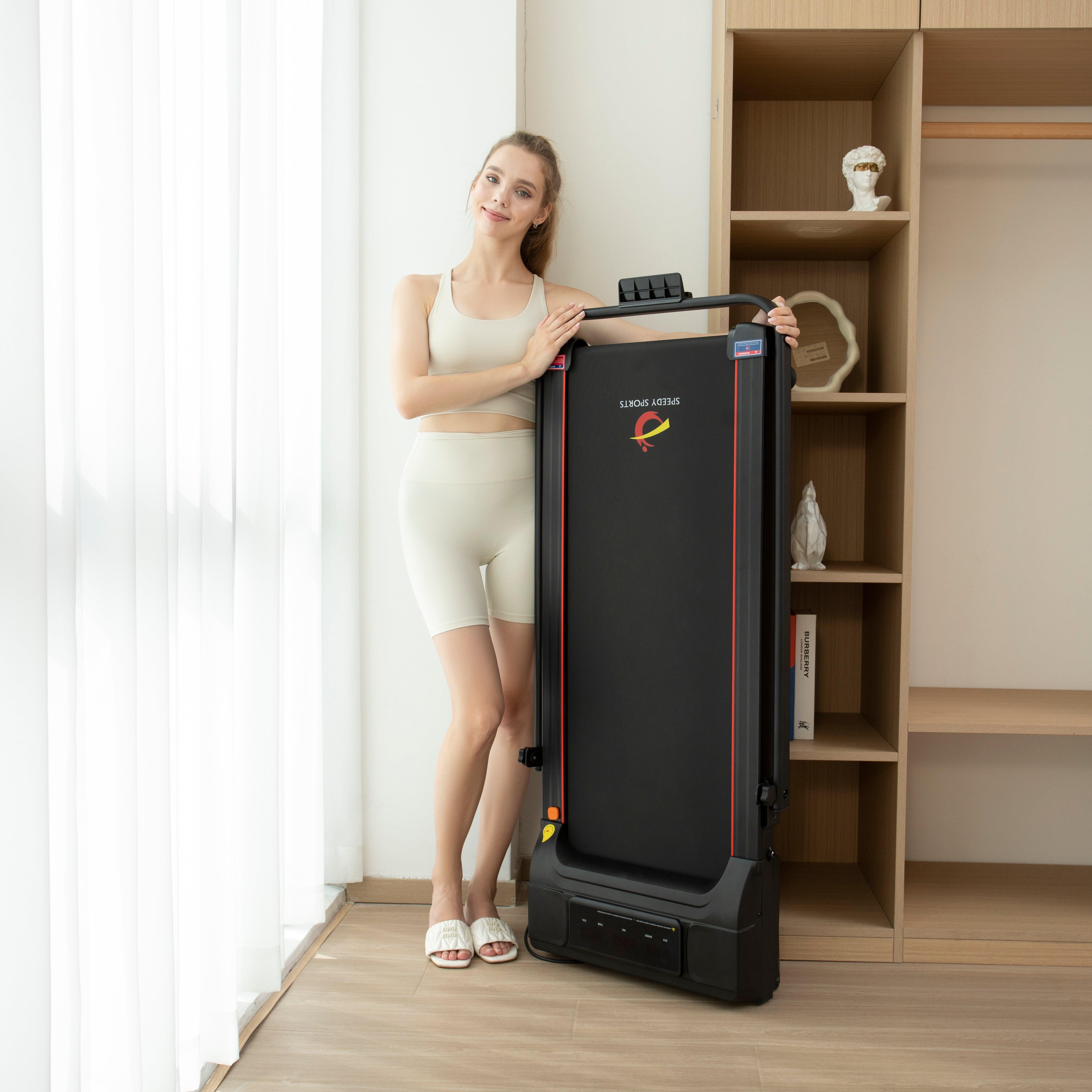 4-in-1 Foldable Walking Pad Treadmill with 4% Incline, Standing Desk, Handle Bars, App & Remote Control - XEO Home