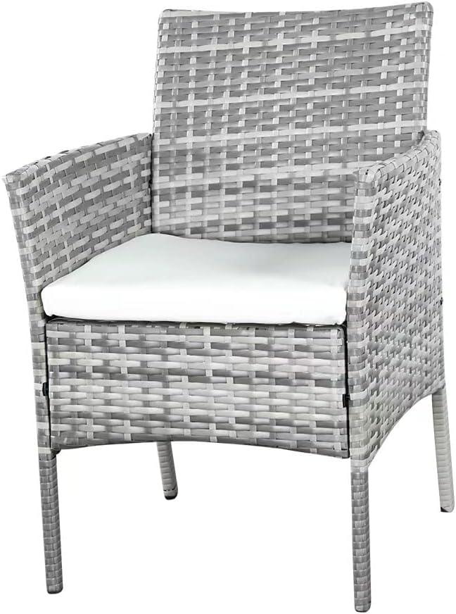 4-Pc Mix-Grey Rattan Sofa Set for Patio, Balcony, or Conservatory with Rain Cover - XEO Home