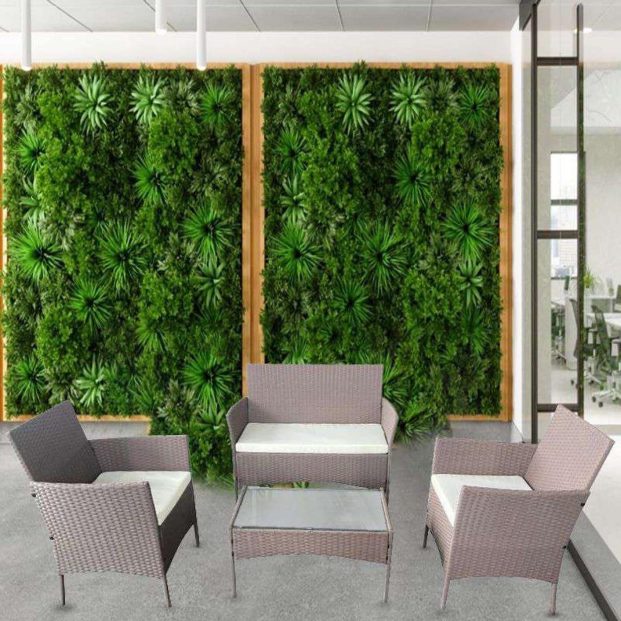 XEO HOME 4-Piece Brown Rattan Furniture Set for Poolside or Backyard - XEO Home