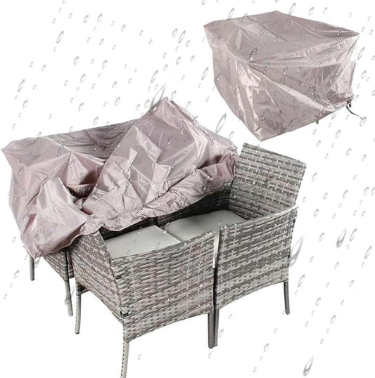 Multicoloured Rattan Garden Sofa Set - 4 Piece Patio Furniture Set - XEO Home