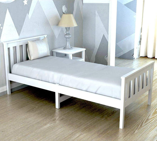 Modern 3ft Single Pinewood Bed Frame With Different Mattress Choices - XEO Home
