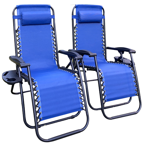 Zero Gravity Sun Lounger Chair with Cup Holder – Folding Reclining Garden Chair for Patio, Beach, Pool & Terrace Outdoor Furniture