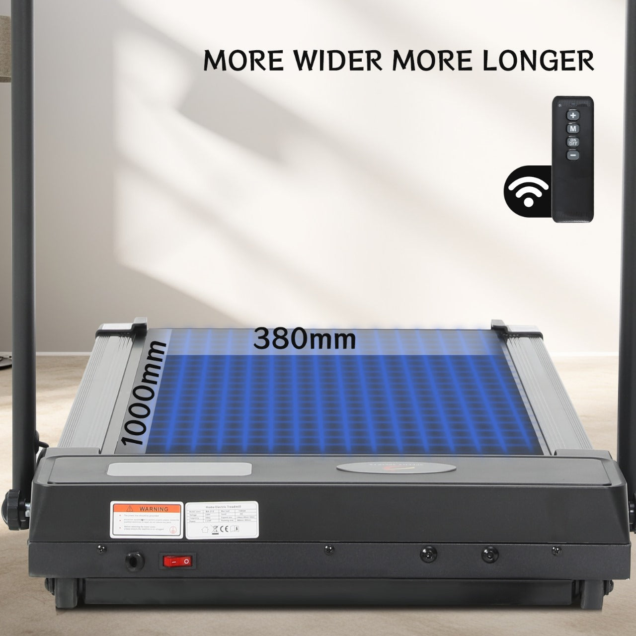 Walking Pad Treadmill with Handle & Emergency Stop – Foldable Under Desk Electric Treadmill for Home Office Gym | 2HP Motor, LED Display, Compact Portable Running Machine