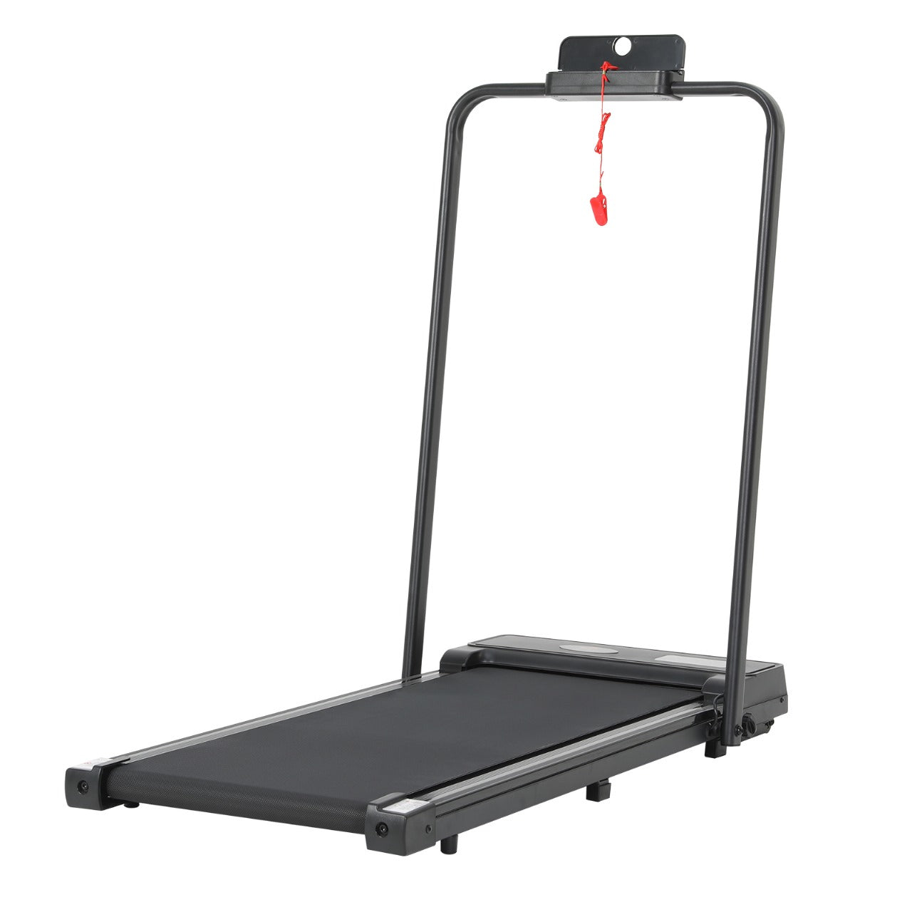 Walking Pad Treadmill with Handle & Emergency Stop – Foldable Under Desk Electric Treadmill for Home Office Gym | 2HP Motor, LED Display, Compact Portable Running Machine