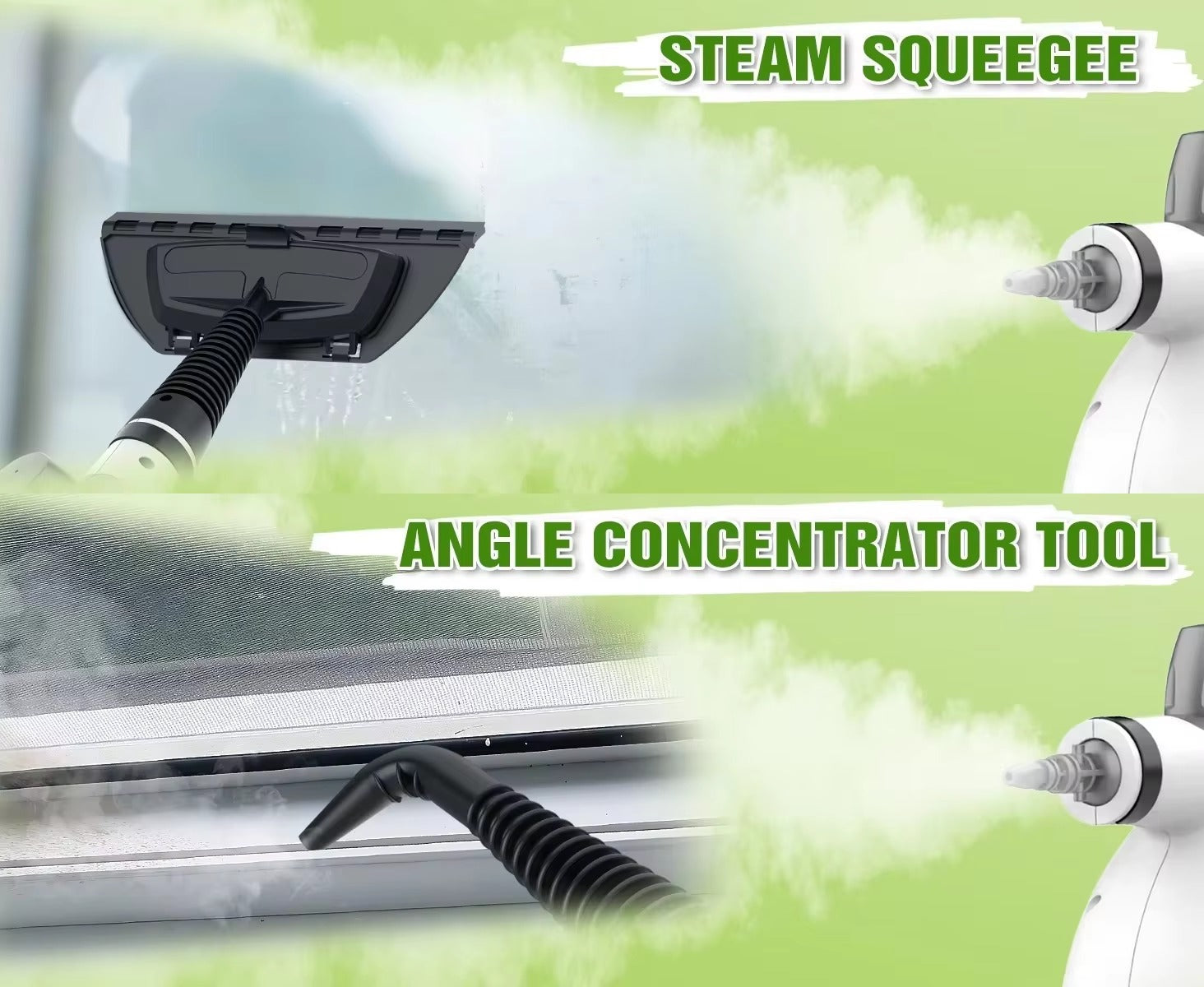 Handheld Steam Cleaner 1050W – Portable Multi-Purpose Pressurised Steam Cleaning Machine with 9 or 12 Accessories for Kitchen, Sofa, Tiles, Windows & Car