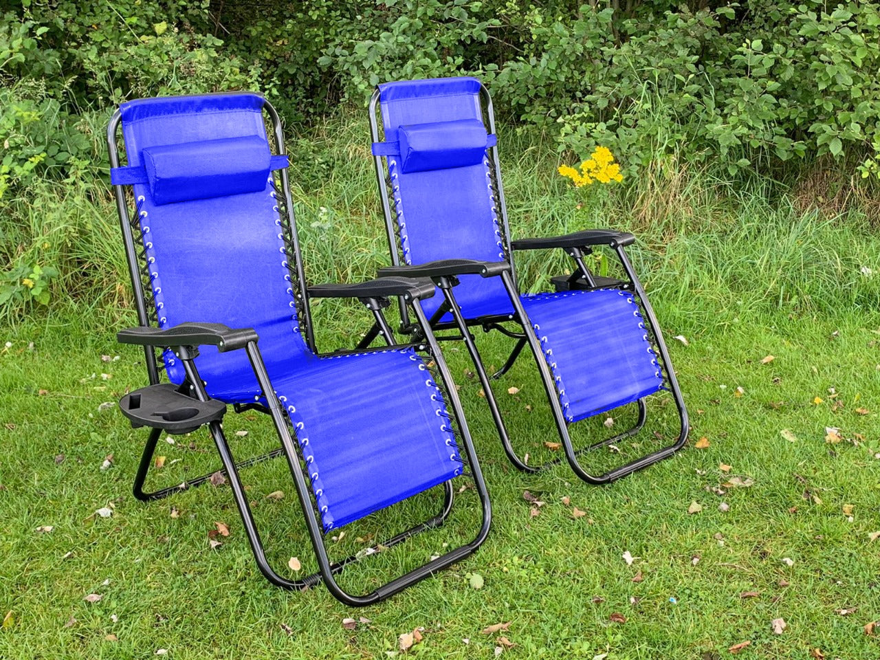 Zero Gravity Sun Lounger Chair with Cup Holder – Folding Reclining Garden Chair for Patio, Beach, Pool & Terrace Outdoor Furniture