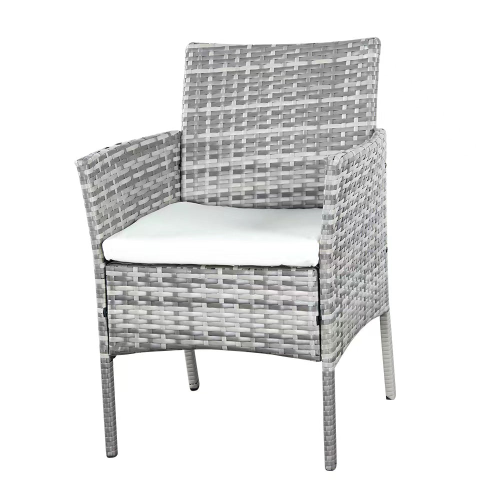 4 Piece Rattan Garden Furniture Set – Outdoor Patio Sofa & Chairs with Coffee Table for Balcony, Conservatory, Backyard & Poolside