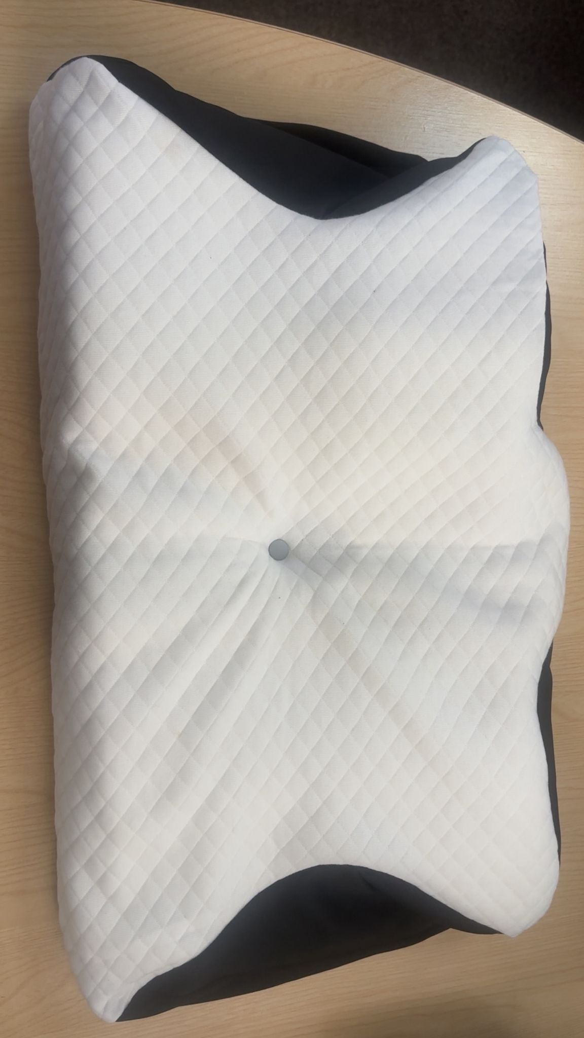 Ergonomic Memory Foam Butterfly Pillow – Orthopedic Cervical Neck Support Sleeping Pillow for Side & Back Sleepers, Black & White Bed Pillow