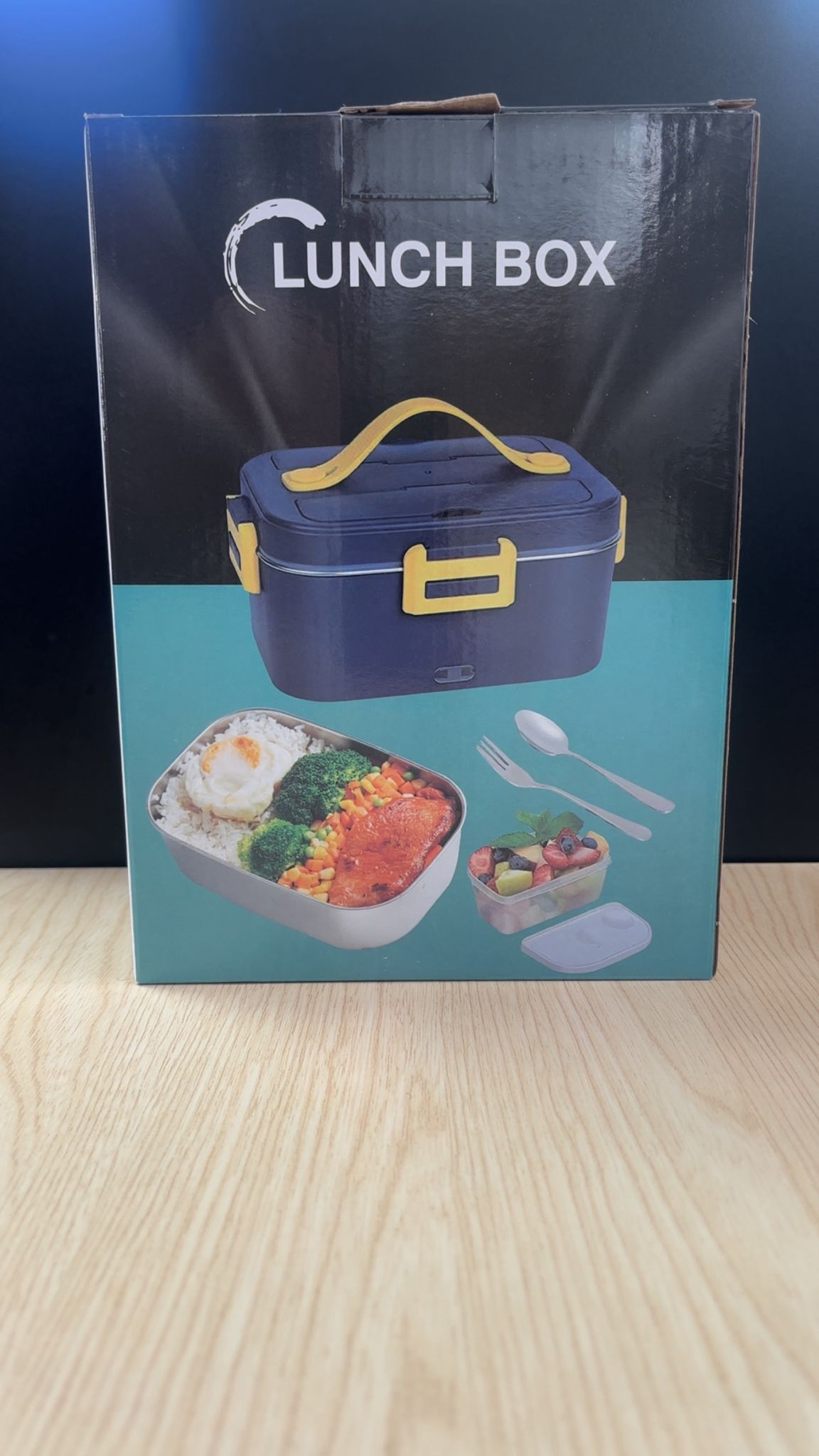 Portable Electric Lunch Box Food Warmer 1.8L – Heated Stainless Steel Lunch Container for Car, Truck, Home & Office 12V/24V/220V with Carry Bag