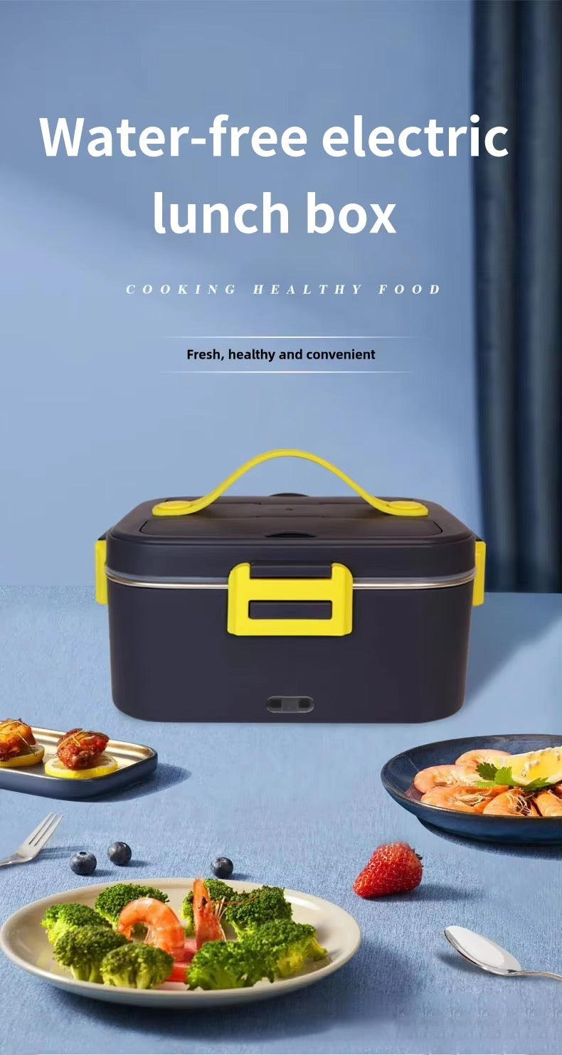 Portable Electric Lunch Box Food Warmer 1.8L – Heated Stainless Steel Lunch Container for Car, Truck, Home & Office 12V/24V/220V with Carry Bag