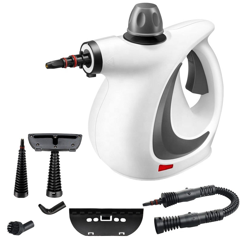 Handheld Steam Cleaner 1050W – Portable Multi-Purpose Pressurised Steam Cleaning Machine with 9 or 12 Accessories for Kitchen, Sofa, Tiles, Windows & Car
