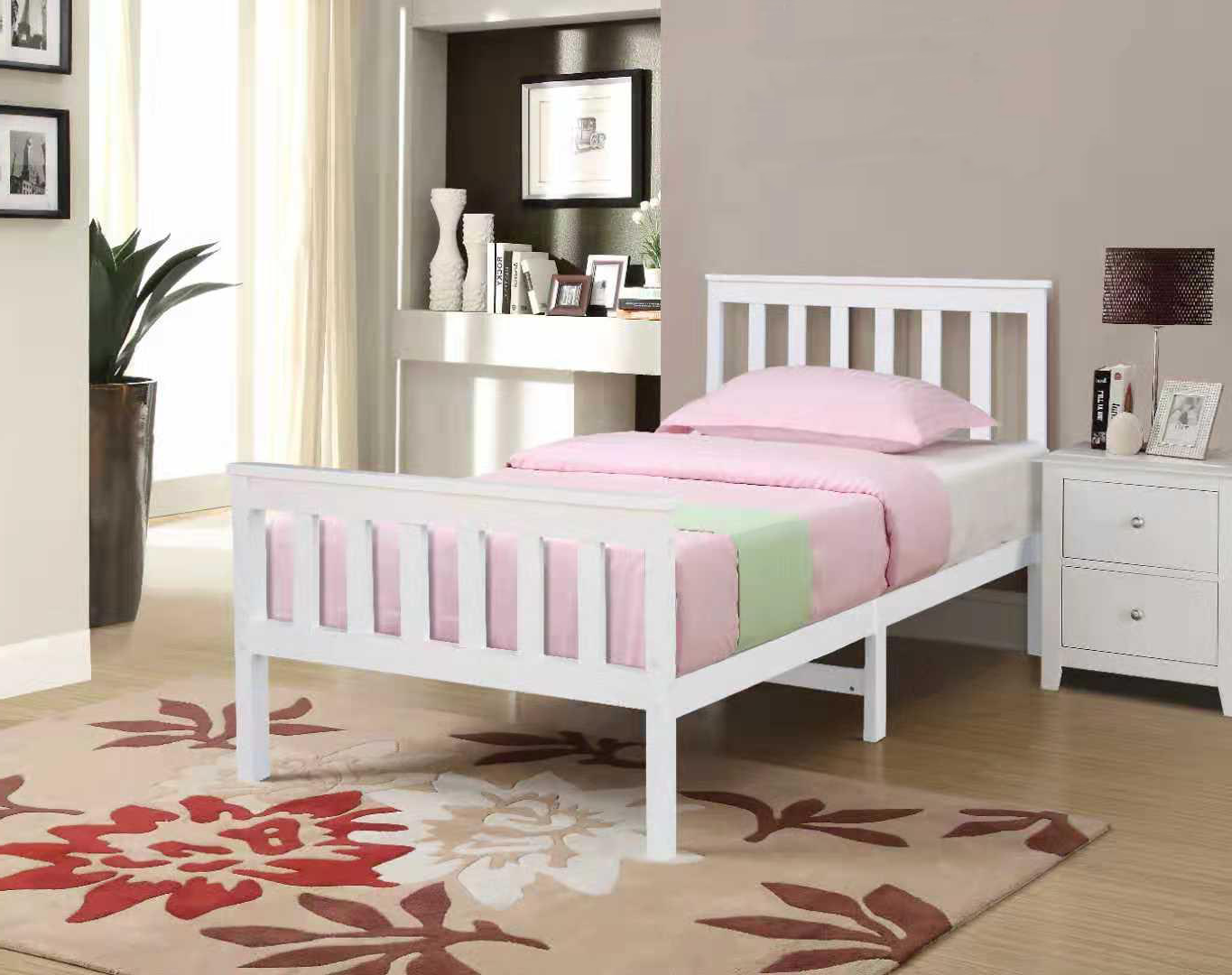 Cozy 3ft Single Pinewood Bed – Compact & Space-Saving, Ideal for Small Bedrooms & Guest Rooms
