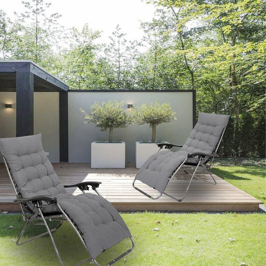 Zero Gravity Folding Chairs - 2 Pack with Padded Cushions and Non-Slip Base - XEO Home