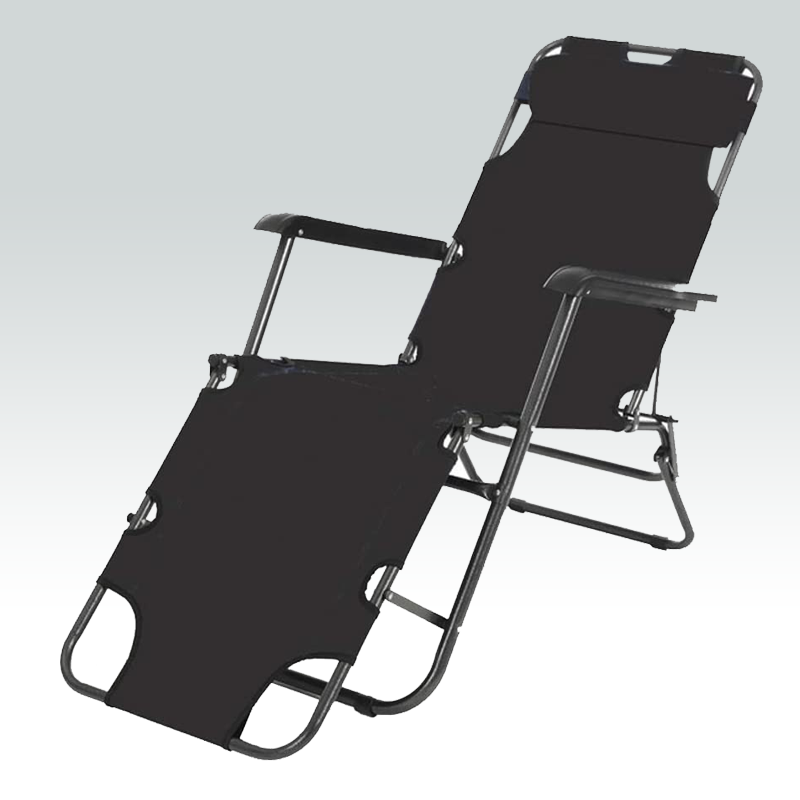 Folding Outdoor Recliner 2 Chairs with Adjustable Headrest – 2X Zero Gravity Garden Sun Lounger Bed with Armrests, Portable Patio Chair for Camping, Beach & Poolside