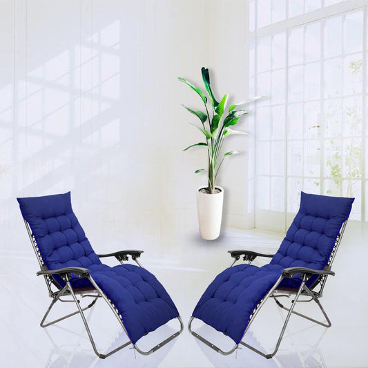 Zero Gravity Folding Chairs - 2 Pack with Padded Cushions and Non-Slip Base - XEO Home