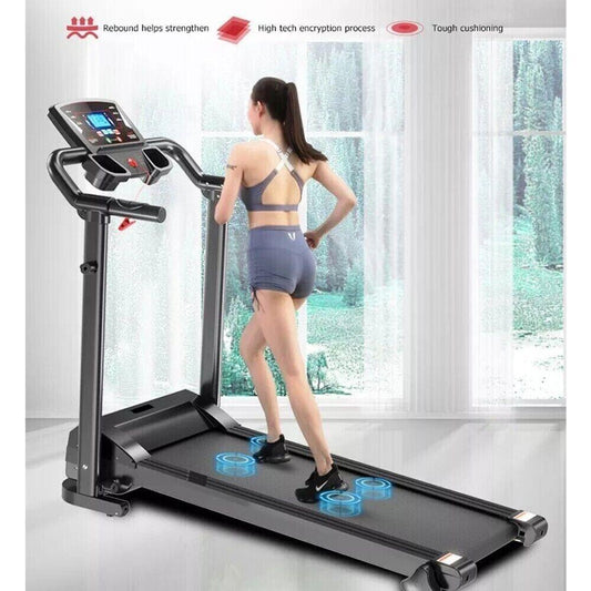 Upgrade Your Home Gym: Space-Saving 1.5 HP Walking Running Machine with LCD & Phone Holder - XEO Home